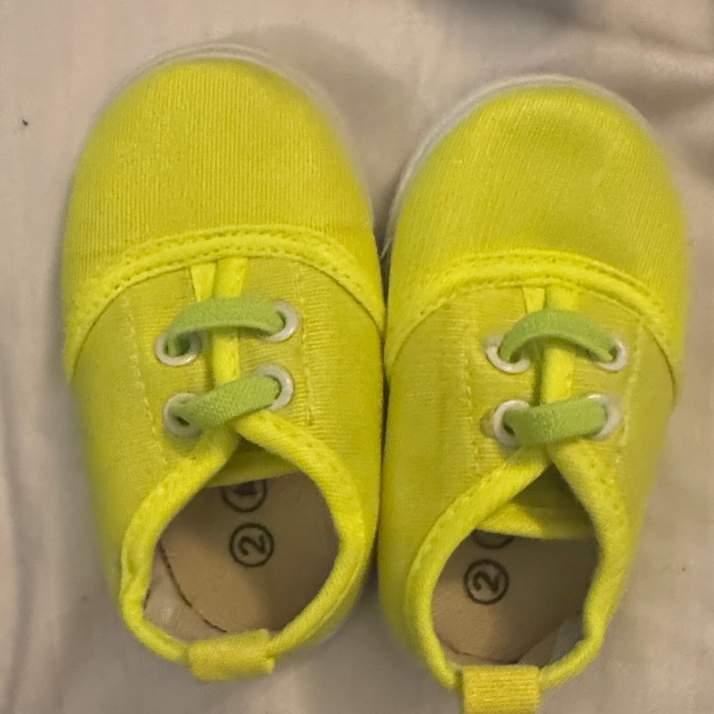 Bright Yellow Kids Sneakers